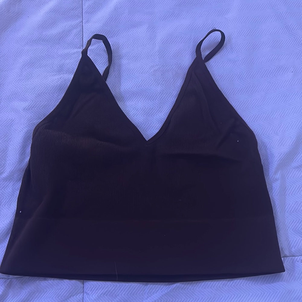 brown sports bra top